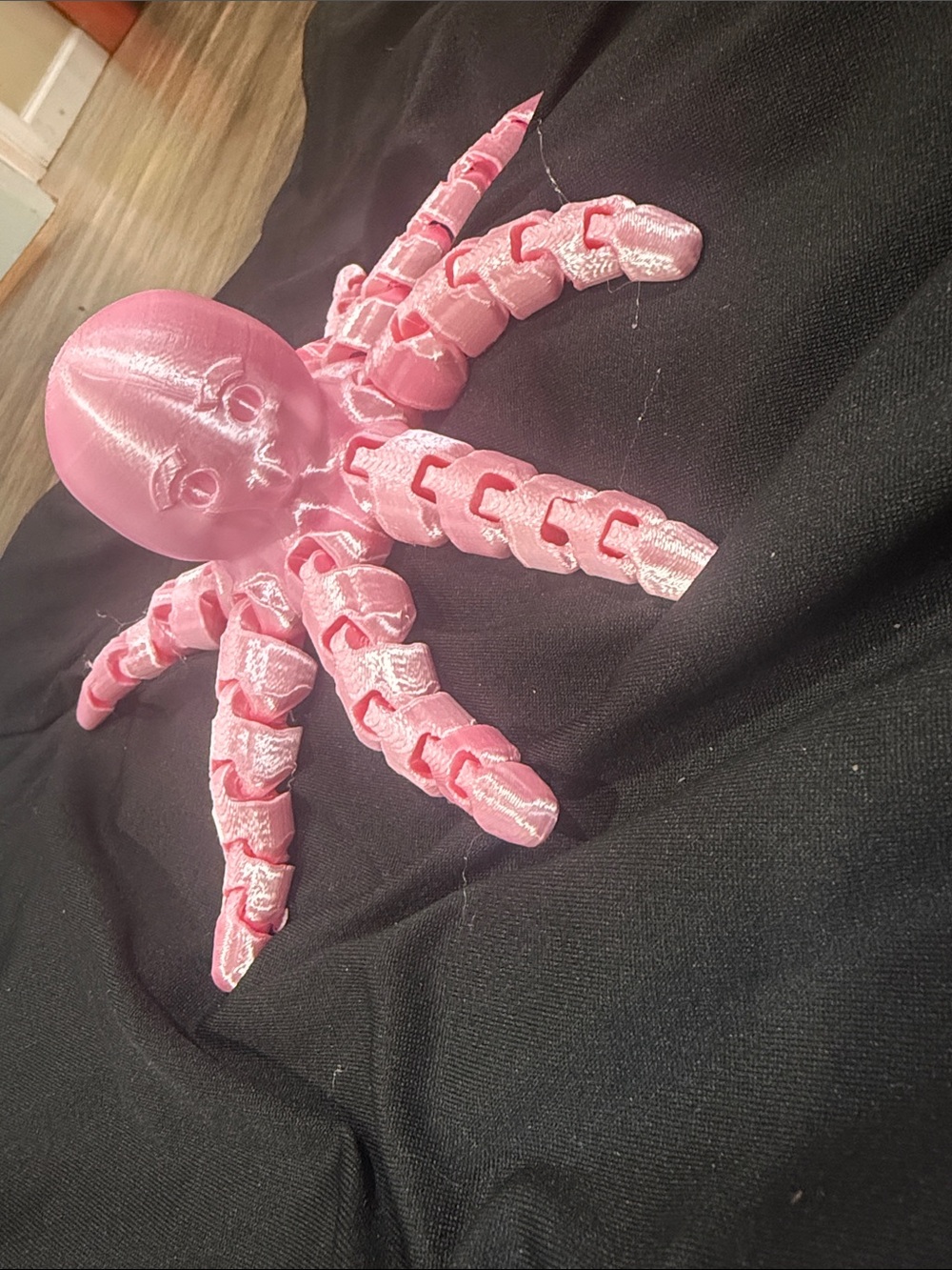 Pink 3d printed Octopus Toy fidget  for Kids - Flexible Tentacle Play